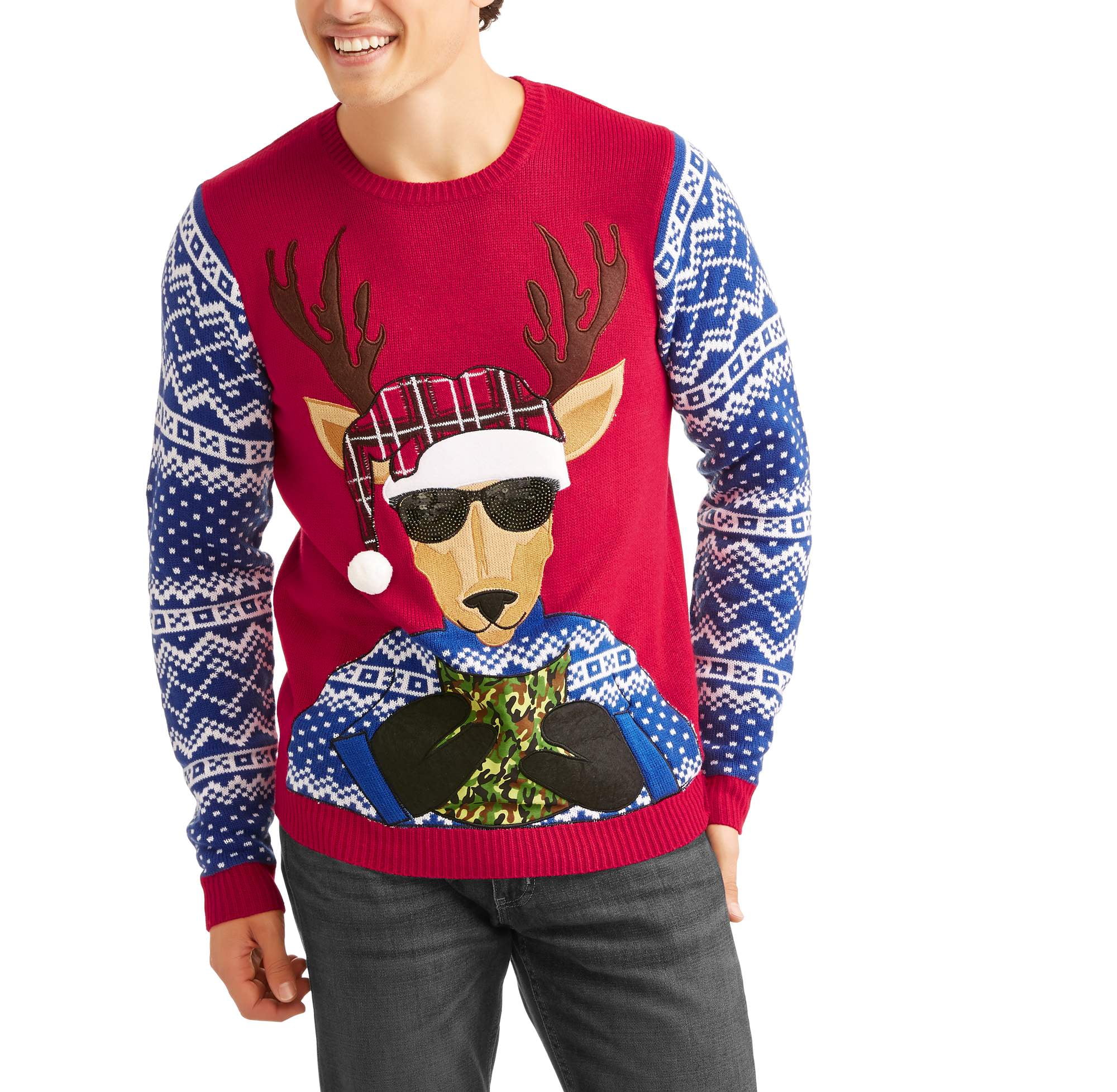 Beer Deer Men's Ugly Christmas Sweater - Walmart.com