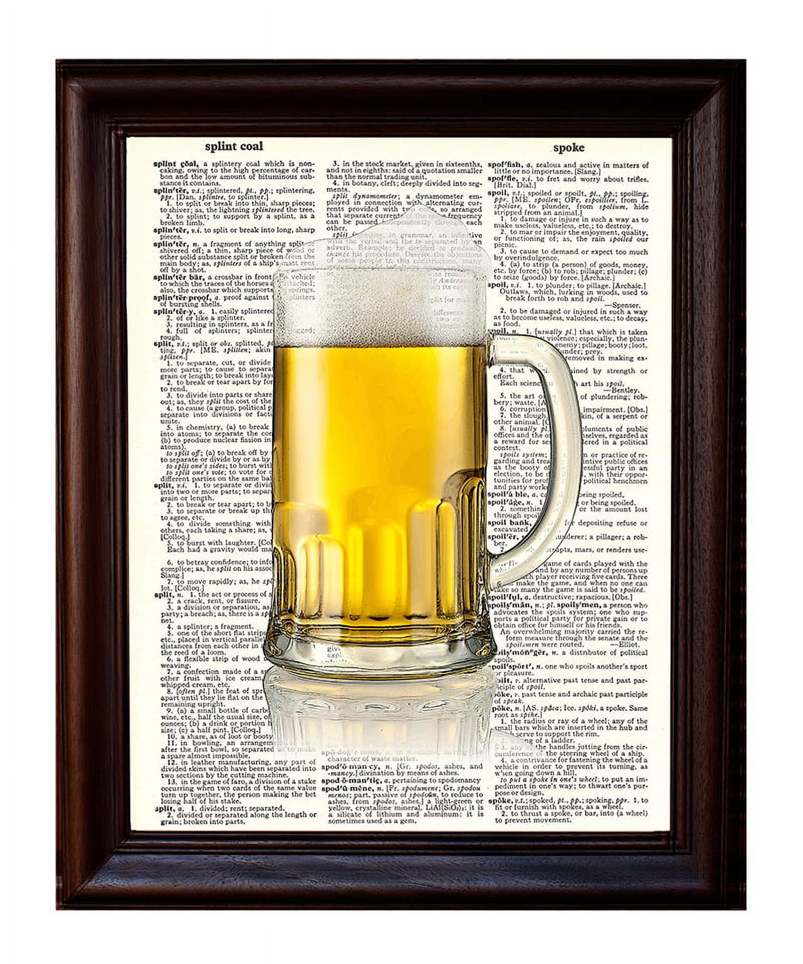Beer Dictionary Art Print Printed On Authentic Vintage Dictionary