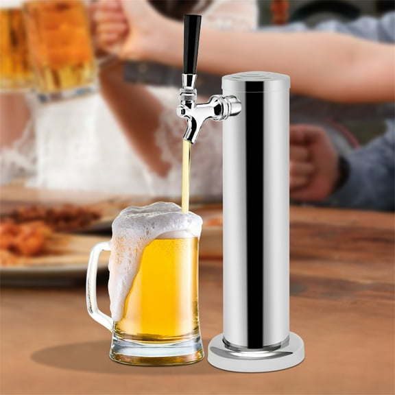 Beer Dispenser Single Tap Beer Tower, Beverage Dispenser Stainless Steel Deck Mounting Beverage Dispenser