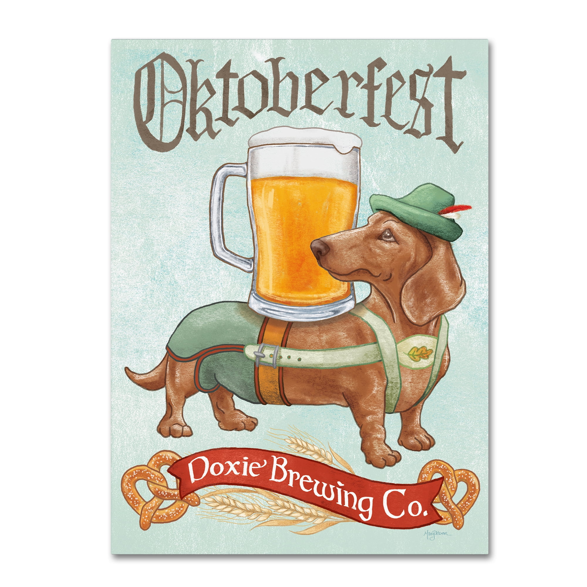 Beer Dogs III' Canvas Art by Mary Urban
