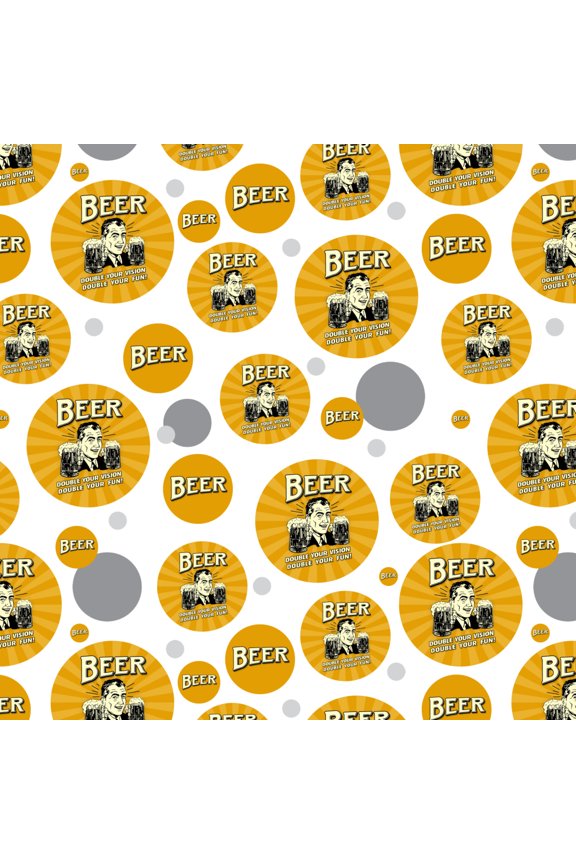 Beer Double Your Vision Fun Funny Humor Premium Gift Wrap Wrapping Paper Roll