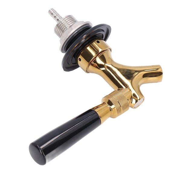 Beer Draft Faucet, 9/12 Caliber Non Faucet Brass Body Stainless Steel Core Draft Beer Faucet, Plated Leak Proof Beer Tap Faucet For Homebrew Bars Hotels Restaurants