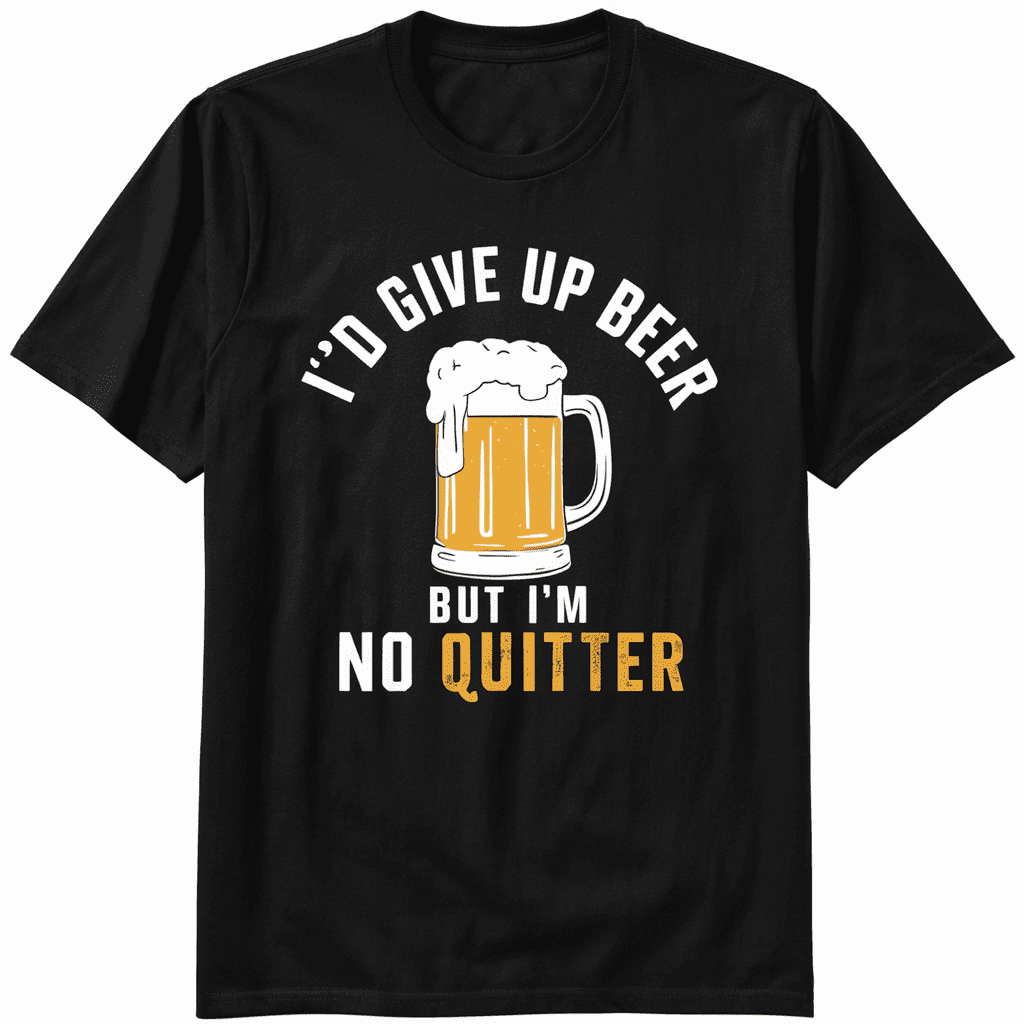 Beer Drinkers IPA Lovers I'd Give Up Beer But I'm No Quitter TShirt