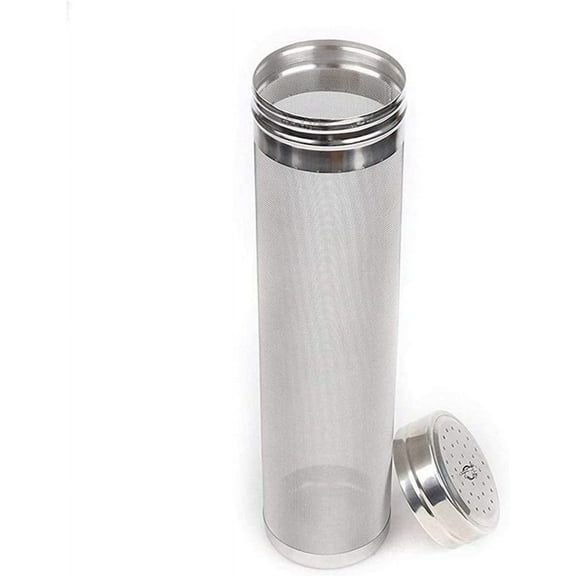 Beer Dry Hopper Filter, Stainless Steel Hop Strainer Micron Mesh Beer Filter Cartridge 2.8 x 11.8 inch