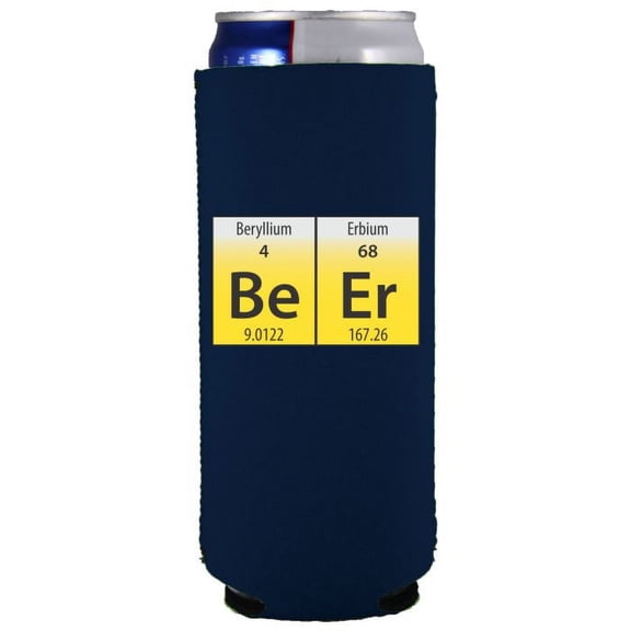 Beer Elements Slim Can Coolie (Navy)