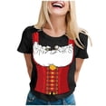 thumbnail image 1 of Beer Festival Shirt for Women Dirndl Costume Print Tops German Bavarian Oktoberfest Short Sleeve Crew Neck Tee Pullover Blouse, 1 of 5