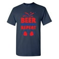 thumbnail image 1 of Beer Fireworks Repeat Sarcastic Humor Graphic Tees Gift For Mens Novelty Funny T Shirt, 1 of 5