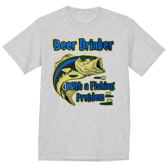Beer Fishing Funny T-shirt Mens Graphic Tees Clothing Apparel