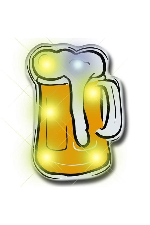 Beer Flashing Body Light Lapel Pins
