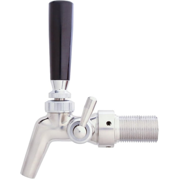 Beer Flow Control Faucet, Stainless Steel Core Beer Tap, Adjustable Flow Control Tap for Home Brew or Commercial Keg, Forward Sealing with No Leaks Beer Faucet