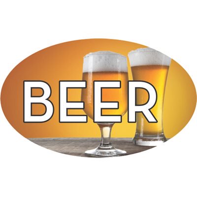 Beer Food Store Labels 1.25" x 2" 500 each per roll Great Quality Stickers Decals
