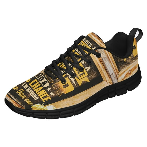 Beer For Life Running Shoes Sneakers Mesh Black Size 10.5