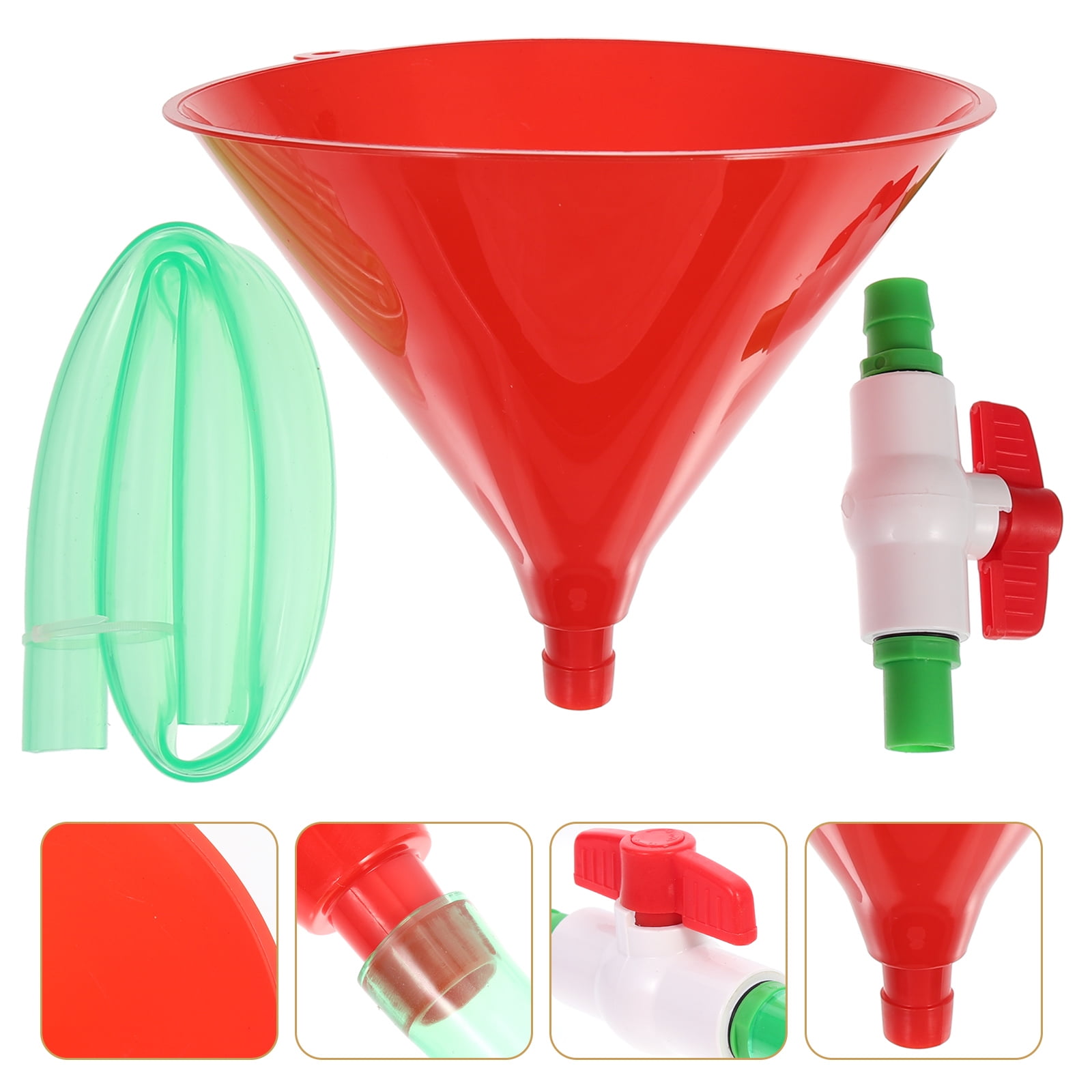 Beer Funnel with Valves 1 Set Beer Funnel with Valves Plastic Beer