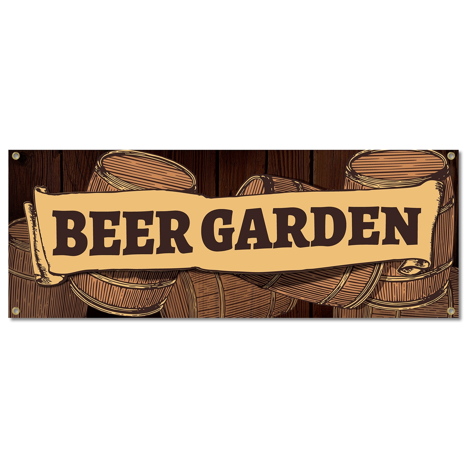 Beer Garden 18" X 48" Banner Outdoor Vinyl Sign With Grommets