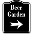 thumbnail image 1 of Beer Garden Right Arrow BLACK Aluminum Composite Sign, 8.5"x10", 1 of 9