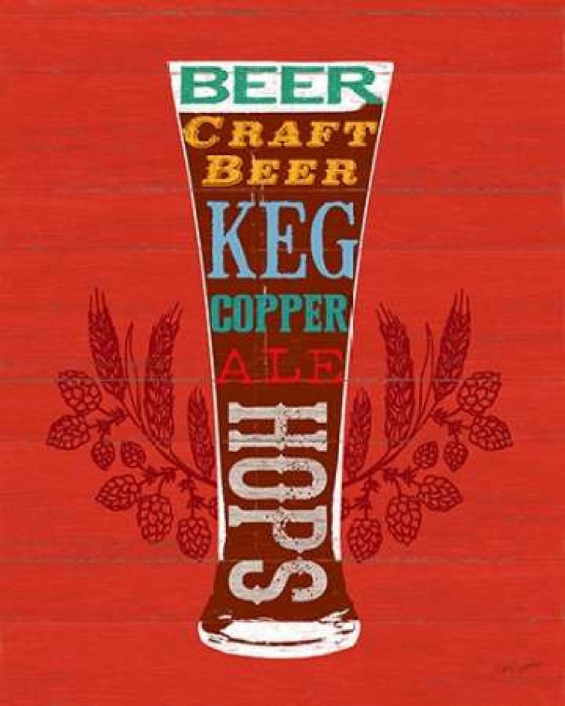 Beer Glass Canvas Art - Sam Appleman (20 x 24)