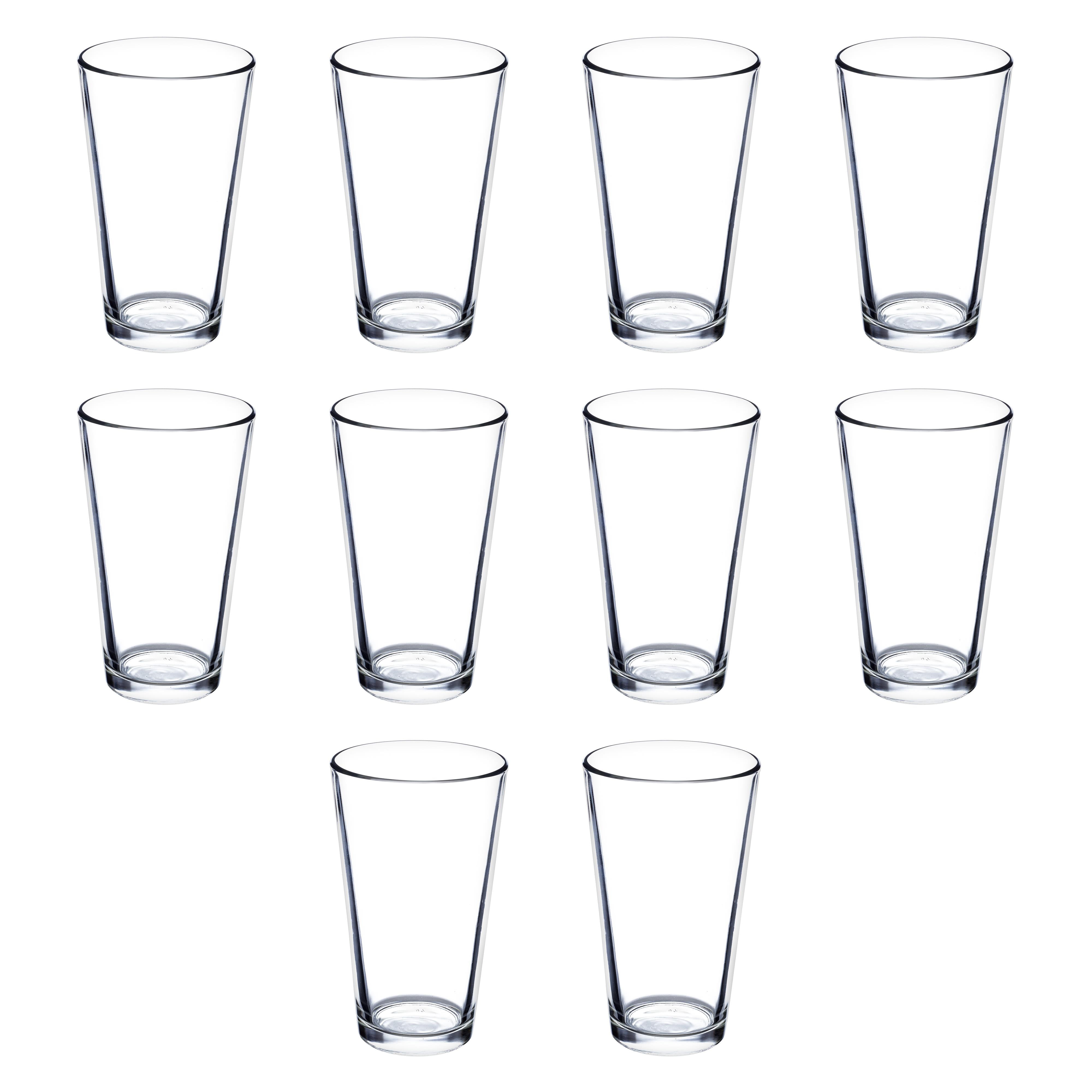 Joyjolt Grant Beer Glasses - Set Of 8 Traditional Pub Glass Pint