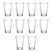 Beer Glasses 16 oz. Set of 10, Bulk Pack - Pint, Groomsmen gifts, Barware - Clear
