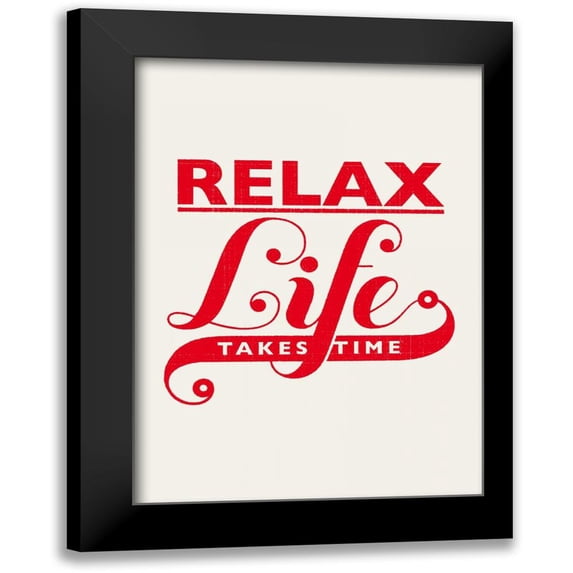 Beer, Hannes 11x14 Black Modern Framed Museum Art Print Titled - Relax - Life Takes Time