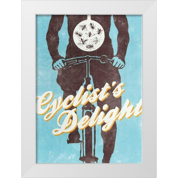 Beer, Hannes 14x18 White Modern Wood Framed Museum Art Print Titled - Cyclist’s Delight