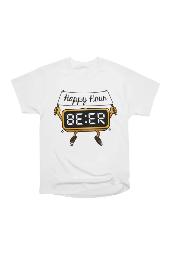 Beer Happy Hour T-Shirt Tee Gift For Him Merch For Her Apparel For Friend