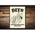 thumbnail image 1 of Beer, Helping Guys Dance Novelty Sign, Metal Wall Decor - 10x14 inches, 1 of 4