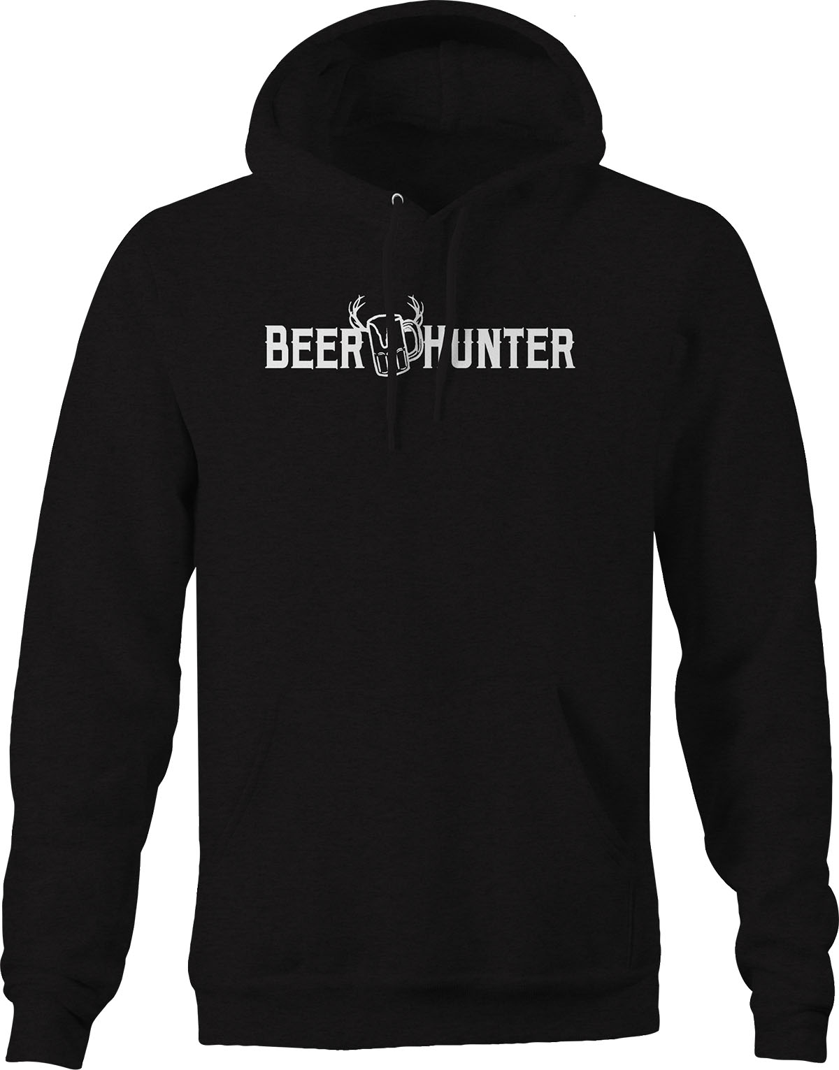Beer Hunter Drinking Hunting Hoodies for Men Large Black