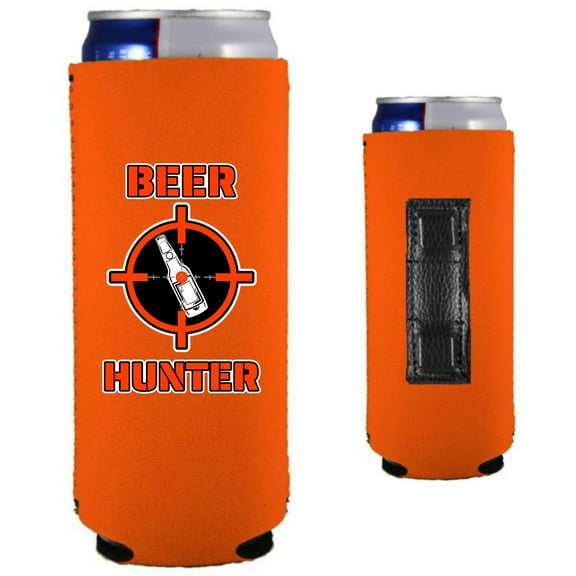 Beer Hunter Magnetic Slim Can Coolie (Orange)