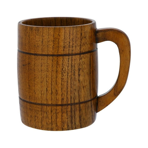 Beer Juice Cups Tea Wooden Barrel Mug Jujube Wood 1X Travel Cup Handmade Glass&Bottle