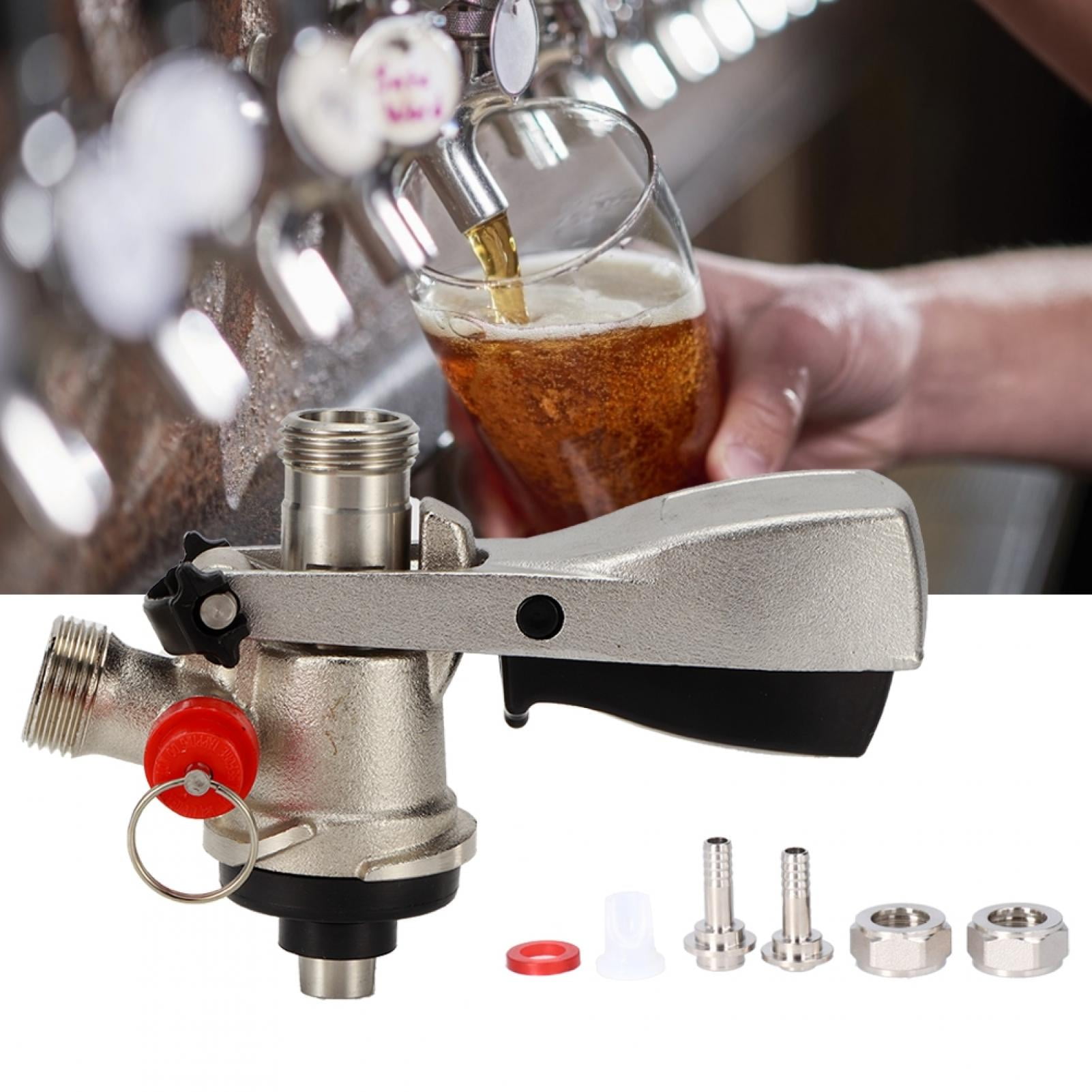 Beer Keg Coupler Dispenser,G5/8 S Type Draft Beer Keg Coupler Dispenser