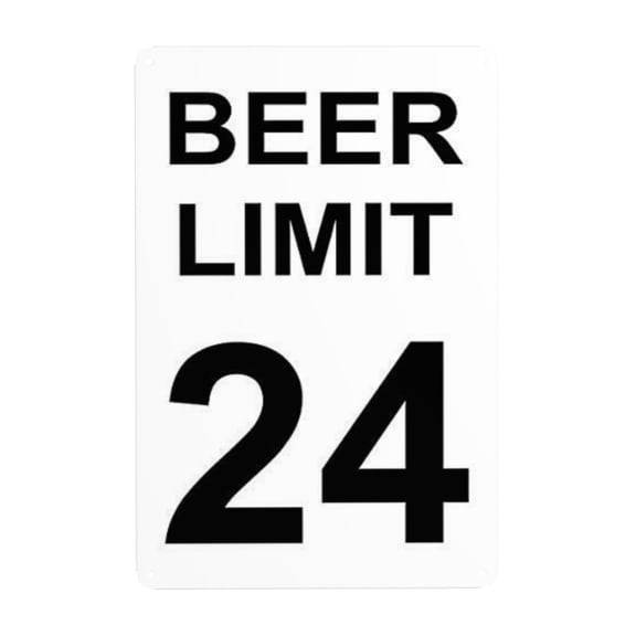 Beer Limit 2 Retro Metal Tin Sign Wall Decor Vintage Poster Home Bedroom Office Club Bar Pub Restaurant Wall Decoration Plaque 8x12 Inch