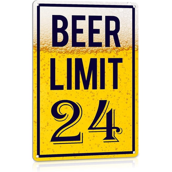 Beer Limit Funny Traffic Metal Tin Signs Man Cave Decor Garage Tiki Bar Sign Dorm Room Decoration 12 x 8 Inch