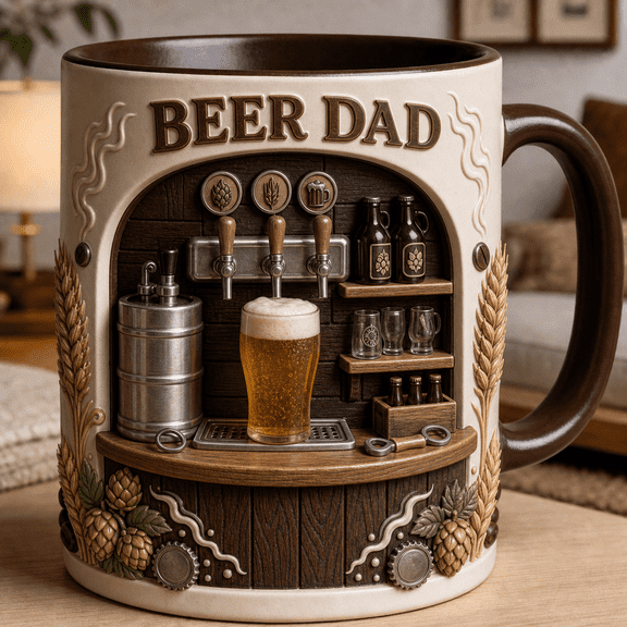 Beer Lover Mug Personalized Beer Dad Coffee Cup Gift for Brewery Fan
