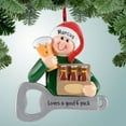 thumbnail image 1 of Beer Lover with Six Pack Christmas Ornament - Guys that love to drink - Party - Watch Football - Block Party - Camping - Boys Night Out, 1 of 1