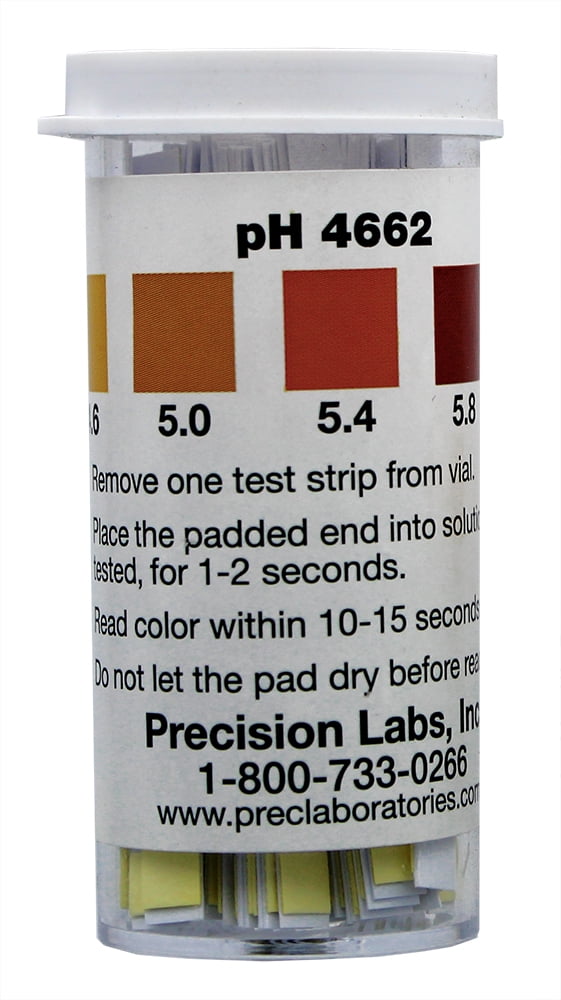 Beer Making pH Test Strips, 4.6 6.2 Range