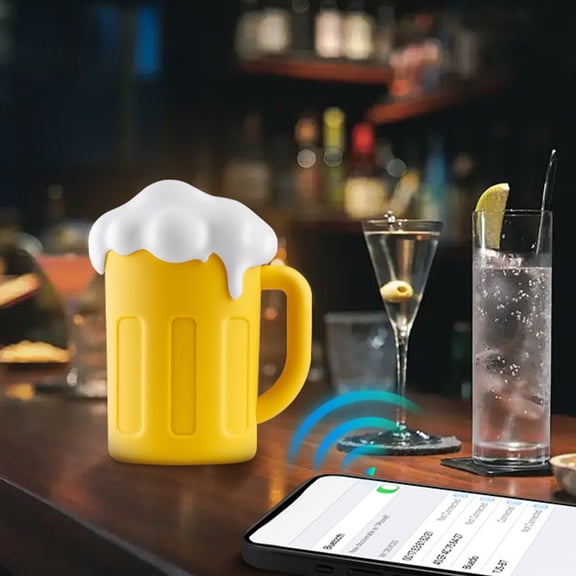 Beer Mug Bluetooth Speaker – Portable Wireless Mini Speaker with Stereo Sound, Bluetooth 5.2, USB Charging, Subwoofer Bass – Fun Beer Cup Design for Home, Office, Parties, Gifts