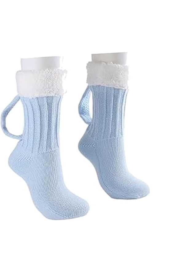 Beer Mug Socks Knit Mid-Calf Novelty Socks for Beer Lovers Funny Christmas Party Gifts Warm Acrylic Fiber Socks Comfortable Casual Wear Holiday Festive Accessories