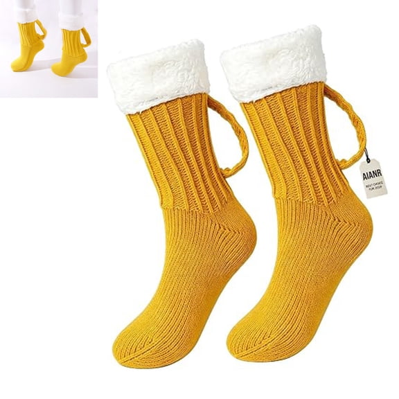 Beer Mug Socks with Handles for Men and Women, Funny Christmas Novelty Socks, Soft Knit Comfort and A Playful 3D Beer Cup Shape Add Humor
