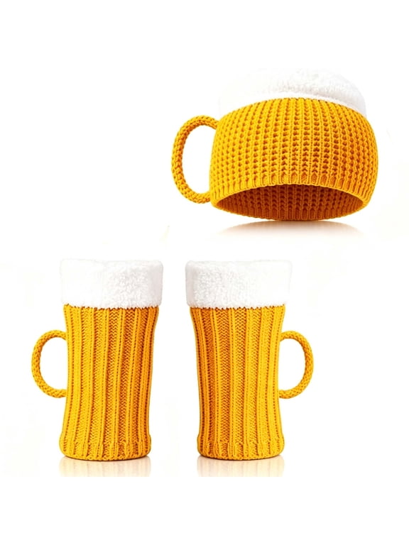 Beer Mug Socks with Handles - Novelty Christmas Gift Socks for Men Women and Parties
