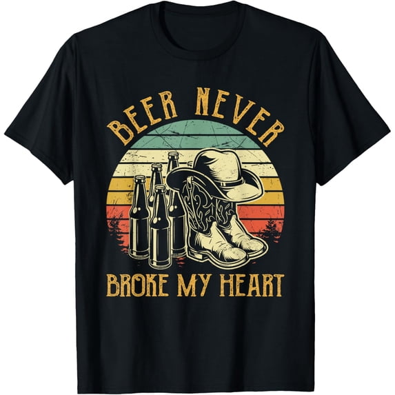 Beer Never Broke My Heart Tshirt Mens Womens Country Music T-Shirt