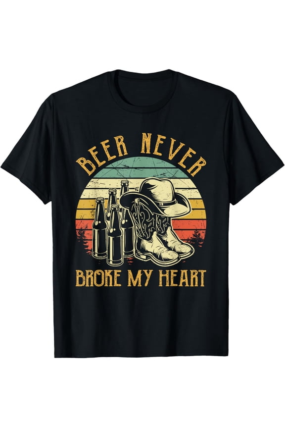 Beer Never Broke My Heart Tshirt Mens Womens Country Music T-Shirt