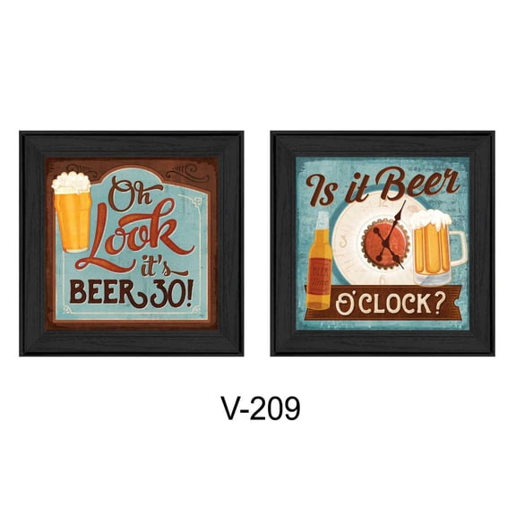 TrendyDecor4U Beer O'Clock Collection By Mollie B. Printed Wall Art V209-405