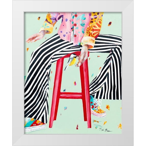 Beer, Pamela K. 12x14 White Modern Wood Framed Museum Art Print Titled - The Storyteller