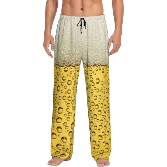 Beer Pattern Men'S Pajama Pants Soft Sleep Lounge Pants Pjs Bottoms With Pockets Large