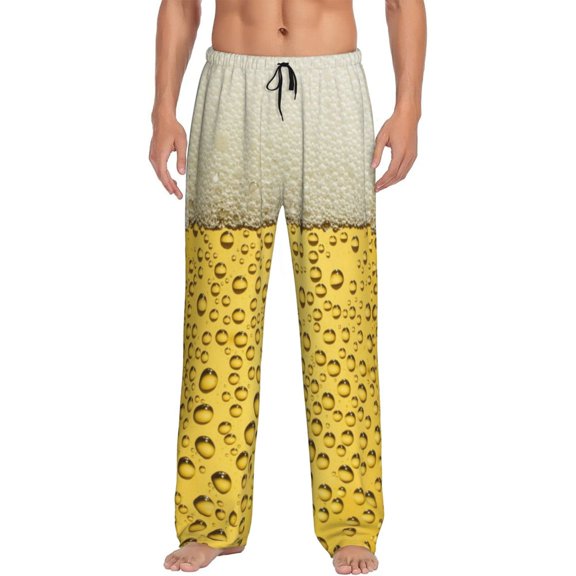 Beer Pattern Men'S Pajama Pants Soft Sleep Lounge Pants Pjs Bottoms With Pockets Small