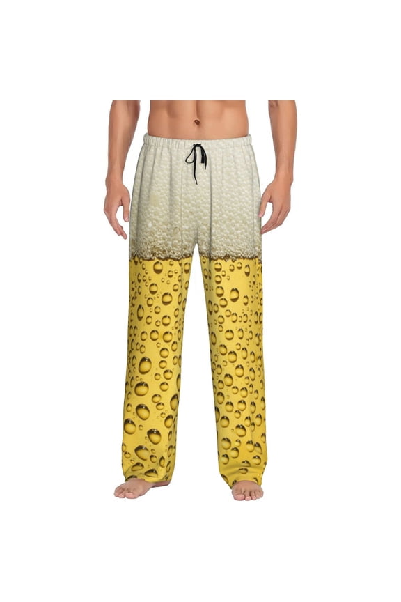 Beer Pattern Men'S Pajama Pants Soft Sleep Lounge Pants Pjs Bottoms With Pockets X-Large