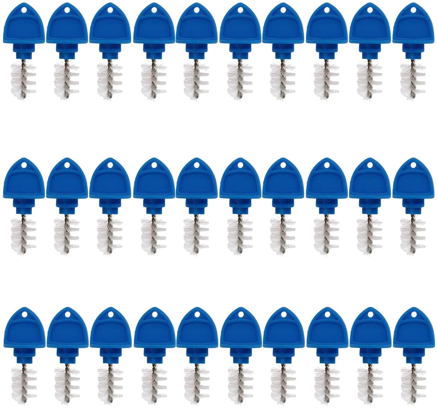 Beer Plugs Tap Brush,30 Pack Beer Faucet Tap Cleaning Plug Brush For Draft Beer Faucet Cap (Blue)