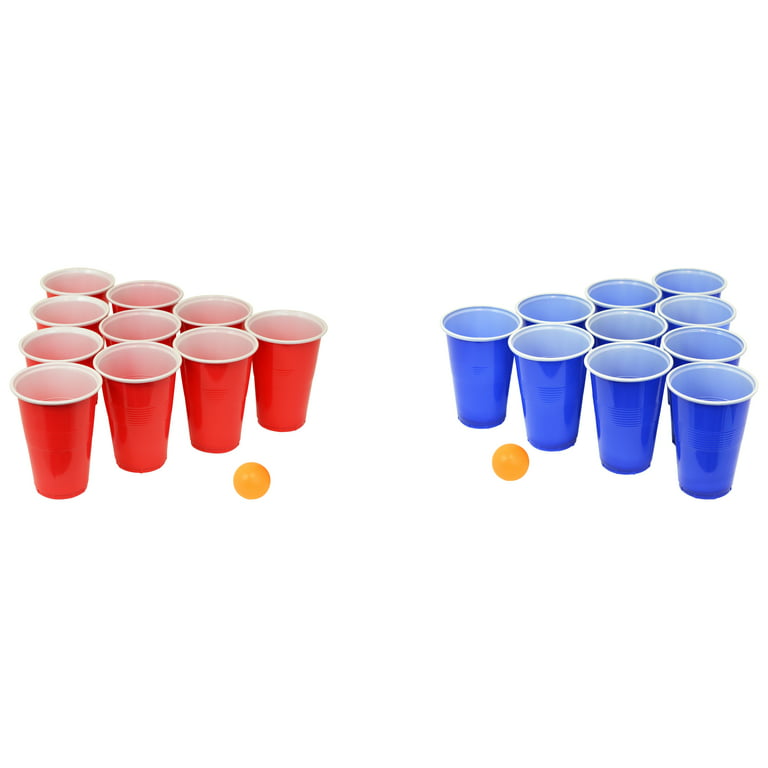 Fairly Odd Novelties Beer Pong Set, Red Cups and Ping Pong Balls.