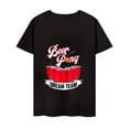 thumbnail image 1 of Beer Pong Team Graphic Tee Cotton T-Shirt Top, Fashion Casual Short Sleeve Round Neck Black S-5XL, 1 of 5
