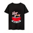 thumbnail image 1 of Beer Pong Team Graphic Tee Cotton T-Shirt Top, Red Cups Design Casual Short Sleeve Round Neck Black S-5XL, 1 of 5